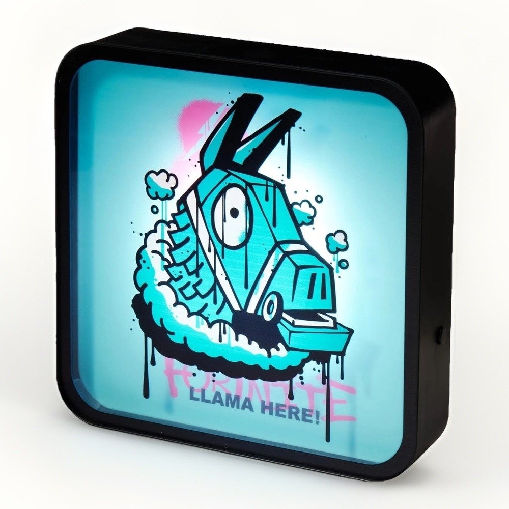 Numskull Official Fortnite Llama LED Box Lamp Desk Wall-Mounted USB Powered 8.7"